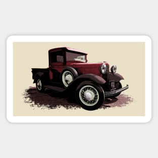 Red 1930 Ford Model A truck Magnet